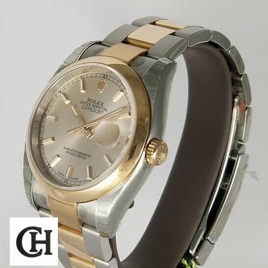 Rolex Datejust 126303 Two-Tone Premium rolex 126303 oyster Rolex Datejust Gold 126303 side view and white background