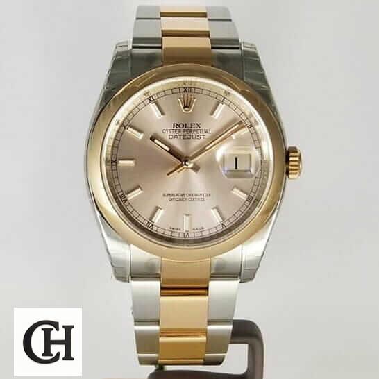 Rolex Datejust 126303 Two-Tone Premium rolex 126303 oyster replica2 Rolex Gold 126303 Oyster front view and white background