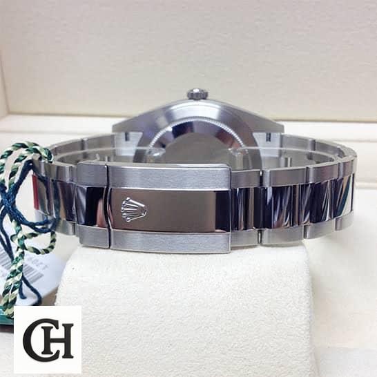 Rolex Datejust 126334 Wimbledon S.Steel Oyster Fold Clasp on the Rolex Logo