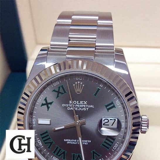 Rolex Datejust 126334 Wimbledon Romen Numerial Dial Fluted Bezel