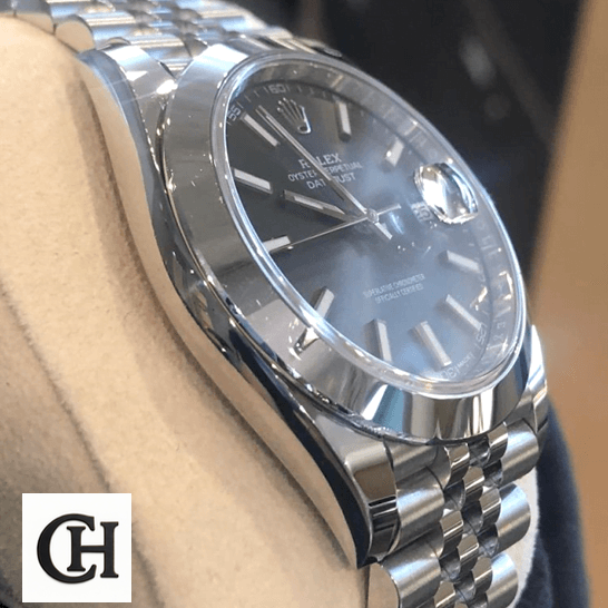 Rolex Datejust 126300 Grey Dial Perfect Edition rolex datejust 126300 0008 leftside