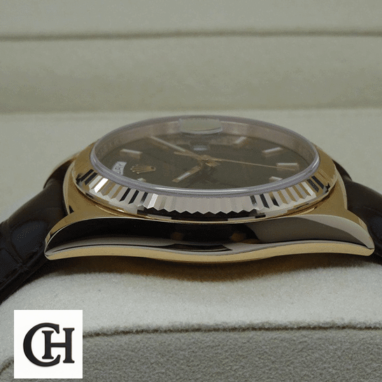 Rolex Day-Date 118139 V5 Stainless Steel Case Left Side