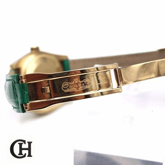 Rolex Day-Date 118138-0003 "Green Dial" Superior rolex day date118138 0003 clasp Rolex Day-Date 118138-0003 Green Bracelet open Fold Clasp