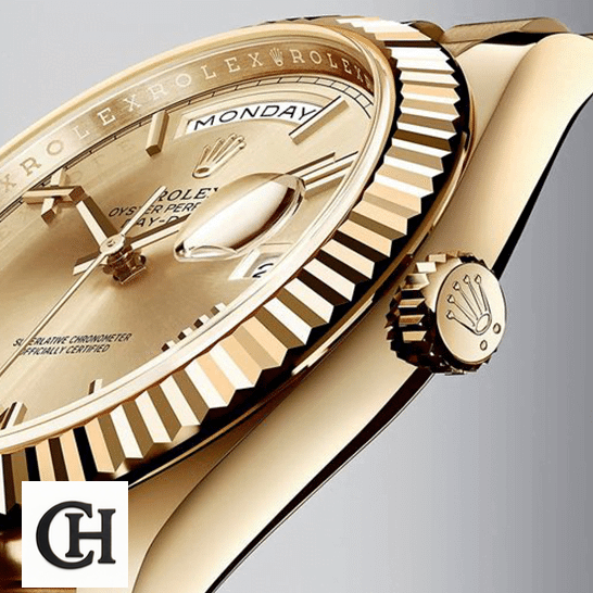 Rolex Day-Date 228238-0007 "President" rolex daydate 228238 0007 Rolex Day-Date II 228238-0007 Yellow Gold Case Rightside Crown Pusher
