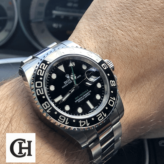 Rolex GMT-Master II 116710LN Masterpiece rolex gmt master 116710LN 0001 wrist.png the guy's wearing a Rolex Gmt Master 11610LN-0001.