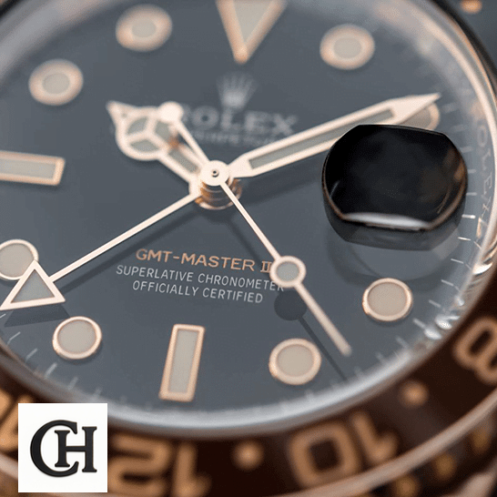 Rolex GMT-Master II 126715CHNR Perfect rolex gmt master 126715CHNR 0001 dial Rolex GMT-Master II 126715CHNR-0001 dial is black with stick and dot indices