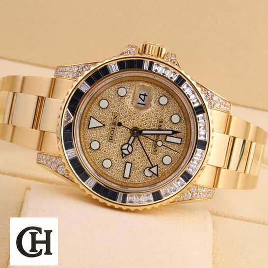 Rolex GMT-Master 116758SA Edition rolex gold diamond watch replica6 Rolex GMT-Master 116758SA Yellow Gold Oyster Bracelet