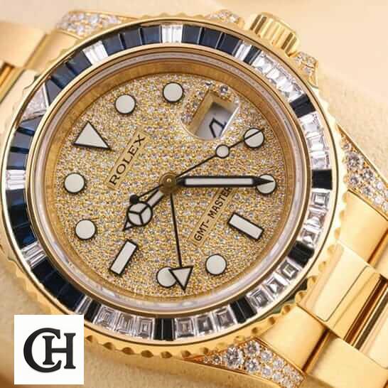 Rolex GMT-Master 116758SA Edition rolex gold diamond watch replica7 Rolex GMT-Master 116758SA Diamond Dial Gem-Set Bezel