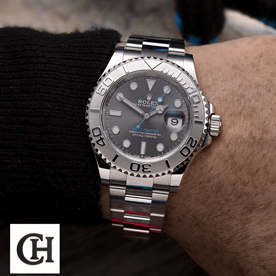 Rolex Yacht-Master 116622 Rhodium Supreme rolex yacht master 116622 0003 hand Rolex Yacht Master 116622 Steel Dial on the wrist