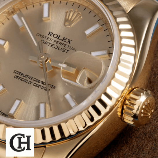 Rolex Datejust Gold 279178 Collector’s Rolex Datejust 279178 Yellow Gold Crown Pusher