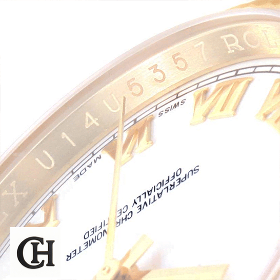Rolex Datejust 116238 Gold Superior Rolex Datejust Romen Numerial White Dial