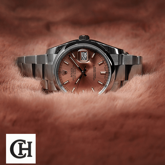 Rolex Datejust 116200-0079 Edition rolex datejust 116200 Steel automatic champagne silver champagne unitedluxurynet 1 Rolex Datejust 116200 Steel Pink Dial above the pink feathers