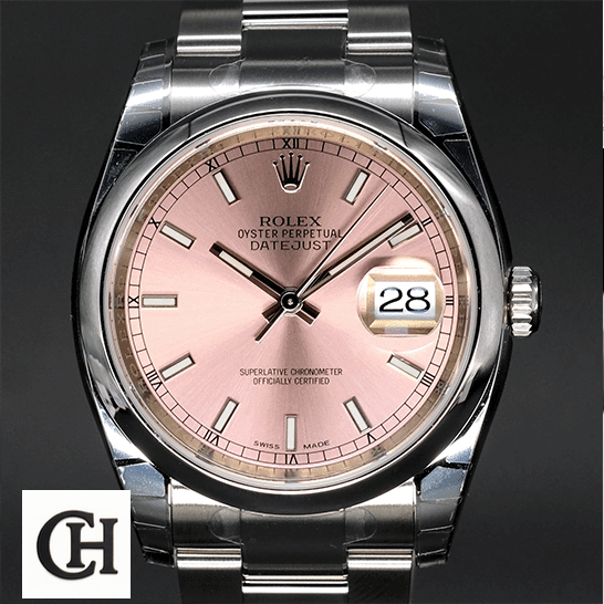 Rolex Datejust 116200-0079 Edition rolex datejust 116200 Steel automatic champagne silver dial unitedluxurynet 1 Rolex Datejust 116200 Pink Dial close analog view