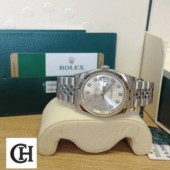 Rolex Datejust 116234 Silver Dial Perfect Duplicate Rolex Datejust 36 116234-0084 on the clock cushion & Guarantee Card