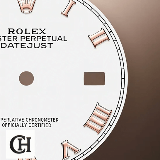 Rolex Datejust 126223 Two-Tone Rolex Datejust 126231LC Steel Gold Roman White Dial dial close view