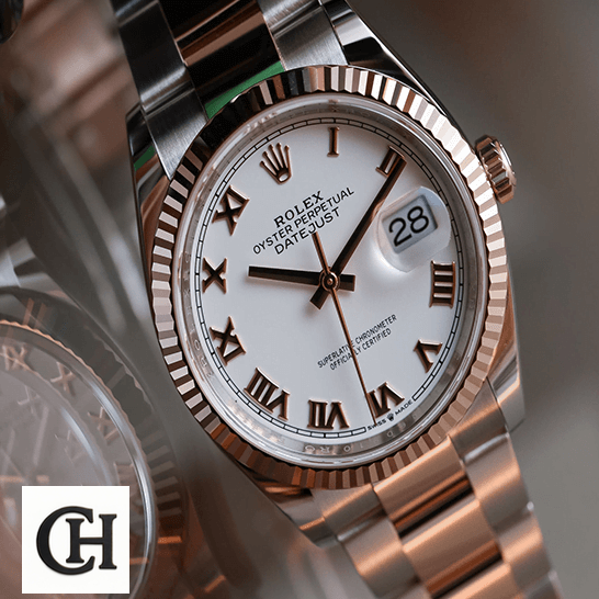 Rolex Datejust 126223 Two-Tone Rolex Datejust 126231 Steel Gold Roman burning on glass