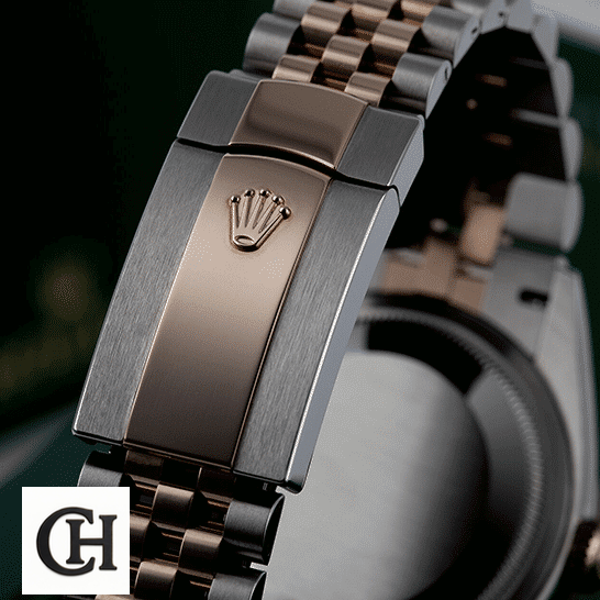 Rolex Datejust 126231 "Everose Motif Fluted" Detailed rolex datejust 126231 steel gold automatic grey dial jubilee right 1 Rolex Datejust 36 126231-0033 Two Tone Bracelet Fold Clasp on the Rolex Logo