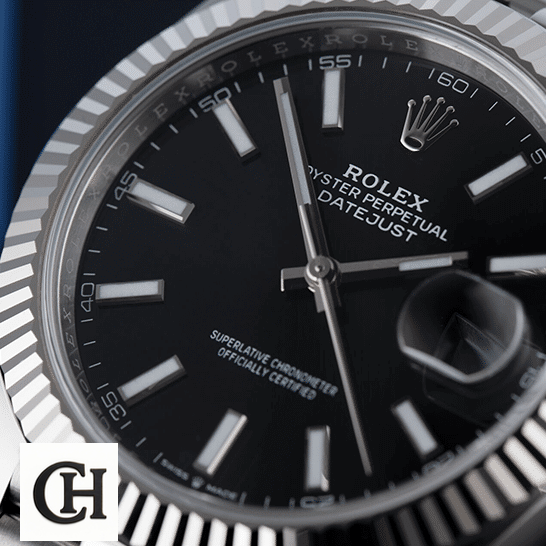 Rolex Datejust 126234 Perfect Rolex Datejust 126234 Black Gold close analog view
