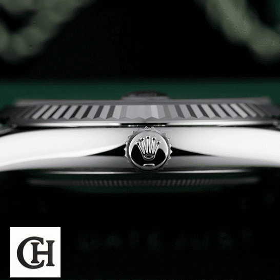 Rolex Datejust 126234 Perfect Rolex Datejust White Gold crown / push button and leftside view