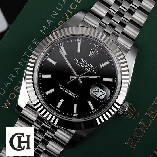 Rolex Datejust 126234 Perfect Rolex Datejust 126234 Black Dial Jubilee Bracelet on the warranty card