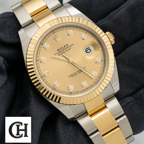 Rolex Datejust 126333 Oyster Steel Yellow Gold Diamond Dial