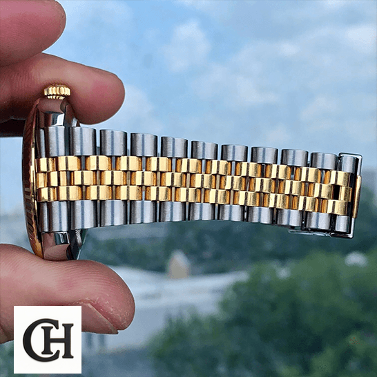 Rolex Datejust 126333 Black Jubilee Premium Rolex 126333 Yellow Gold Steel Jubilee on the hand