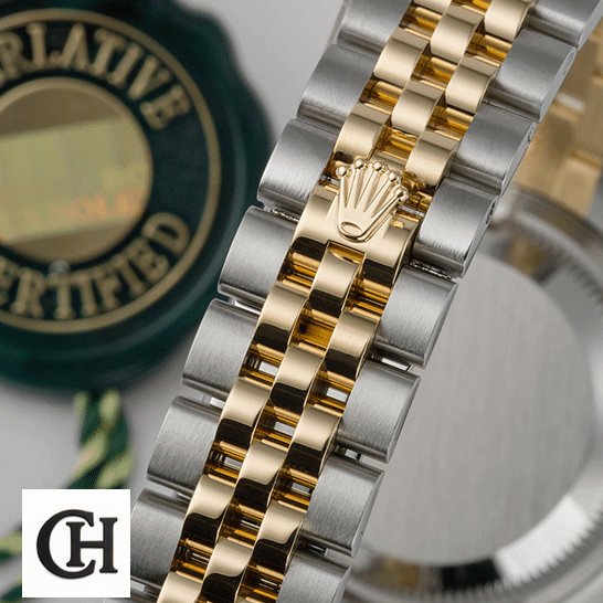 Rolex Datejust 126333-0002 Edition Rolex Datejust 126333 Yellow Gold Silver bracelet on the rolex logo