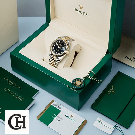 Rolex Datejust 12633BKDJ Rolex Datejust 12633BKDJ Two Tone Jubilee Bracelet in the Green Rolex Box
