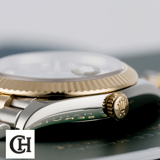 Rolex Datejust 12633BKDJ Rolex Datejust 12633BKDJ Yellow Gold Crown Pusher