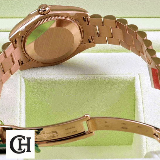 Rolex Datejust 278275 Mother Of Pearl Masterpiece Rolex 178275 Rose Gold Oyster opened clasp & in the box
