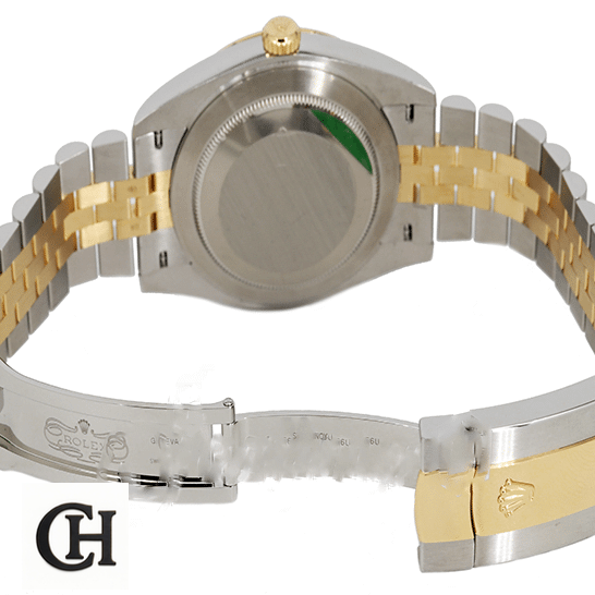 Rolex Datejust 126303BKDJ Near Original rolex datejust 41 black diamond dial steel yellow gold 126303BKDJ jubilee back unitedluxurynet 1 Rolex Datejust 126303BKDJ Two Tone Jubilee Bracelet