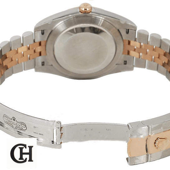 Rolex Datejust 126331-0004 "Chocolate" Precision Rolex 126331 Rose Gold Steel Jubilee Bracelet stainless steel case