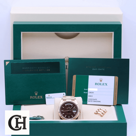 Rolex Day-Date 228235 Rolex Day-Date 228235 Chocolate box and warranty card