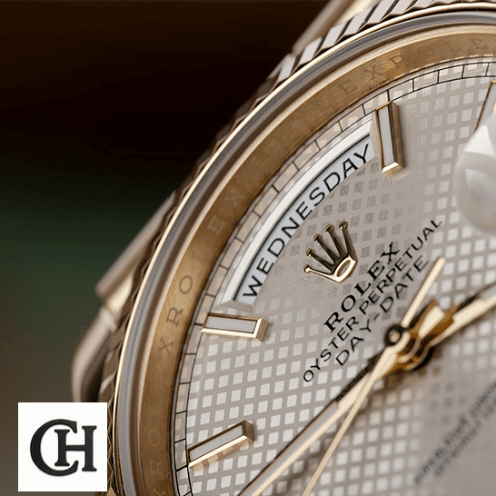 Rolex Day-Date 228238-0004 Rolex Day-Date 228238 Silver Diagonal Dial