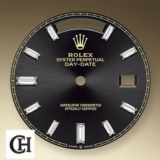 Rolex Day-Date 228398TBR Rolex Day-Date 40 228238-0007 Black Dial with Diamond Indices