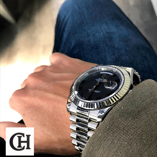 Rolex Day Date II 218206 rolex day date on men's wrist