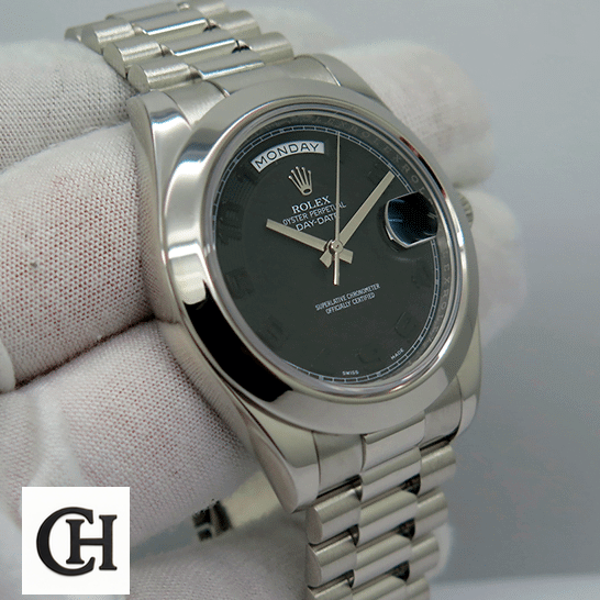 Rolex Day Date II 218206 Stainless Steel Jubilee Bracelet