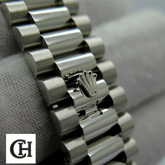 Rolex Day-Date 228396TBR Rolex Day-Date 228396TBR001 Stainless Steel Oyster Bracelet on the Rolex logo