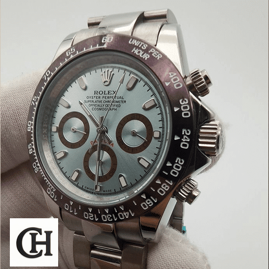 Rolex Cosmograph Daytona 116506 Superior Rolex Daytona Cosmograph 116506 Blue Dial & Black Bezel Oyster on his hands