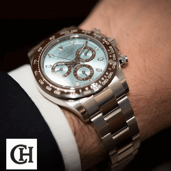 Rolex Cosmograph Daytona 116506 Superior Rolex Daytona Cosmograph 116506 S.Steel Oyster Bracelet Black Bezel on his arm