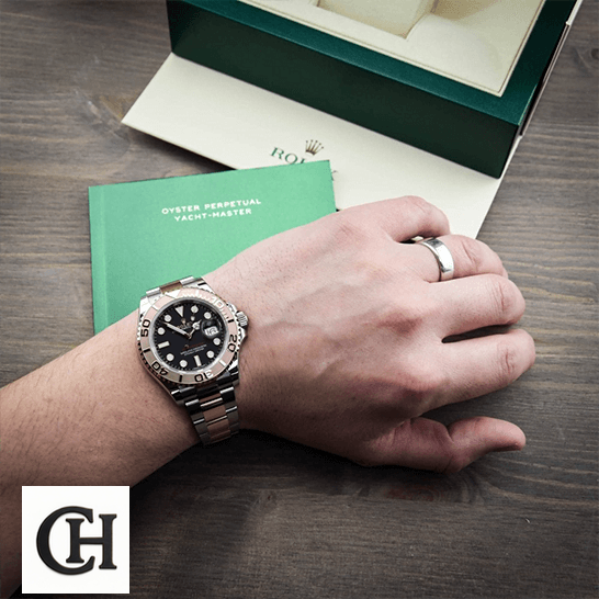 Rolex Yacht-Master 116621-0002 Collector’s rolex yacht master 116621 rose gold automatic brown dial man unitedluxurynet 1 Rolex Yatch Master 116621 Rose Gold Black Dial warranty card next to