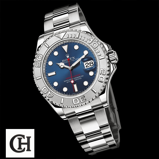 Rolex Yacht-Master 116622-0001 First-Class Rolex Yacht Master 116622 Blue Dial black background