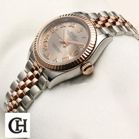 Rolex Datejust Roman 279171 Jubilee Bracelet side view
