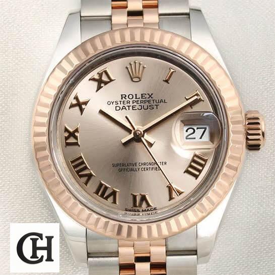 Rolex Datejust Roman Rose Gold Dial