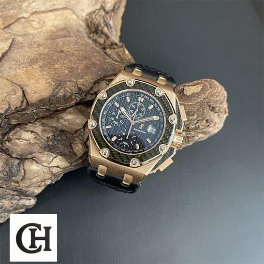 Audemars Piguet Royal Oak Offshore 26030IO.OO.D001IN.01 Ap montoya black dial on a black backround