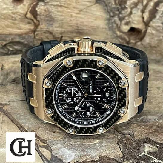 Audemars Piguet Royal Oak Offshore 26030IO.OO.D001IN.01 Ap Montaya Gold Case Black Bezel