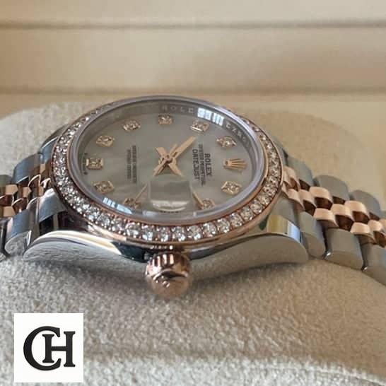 Rolex Datejust 126233 Two-Tone Handcrafted asjpg Rolex Datejust 126233 Stainless Steel Case Rose Gold Crown Pusher