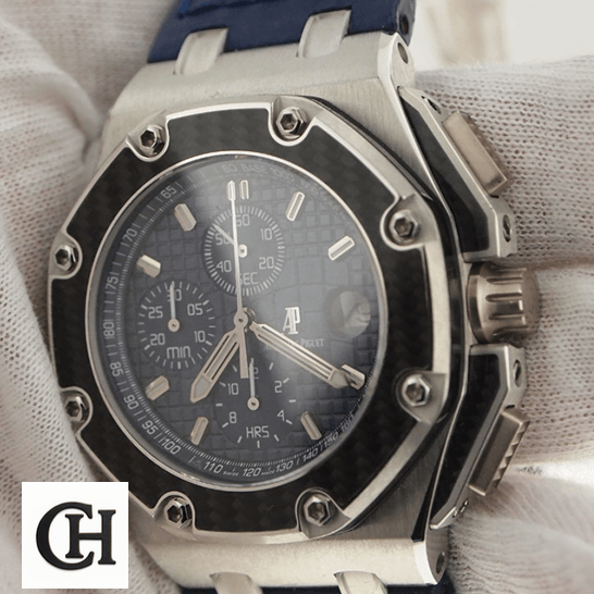 Audemars Piguet Royal Oak Offshore 26030PO.OO.D021IN.01 Audemars Piguet 26030PO.OO_.D021IN.01 Blue Dial Crown / Push Button