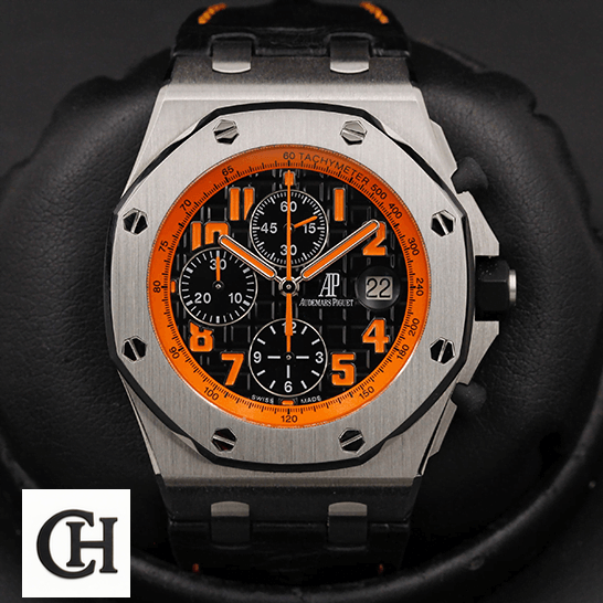 Audemars Piguet Royal Oak Orange Black Dial in the black box