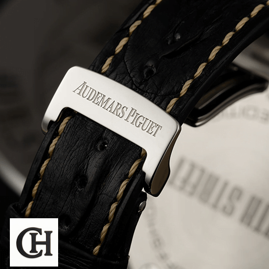 Audemars Piguet Audemars Piguet 26298SK.OO_.D101CR.01 Leather Bracelet steel clasp